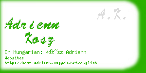 adrienn kosz business card